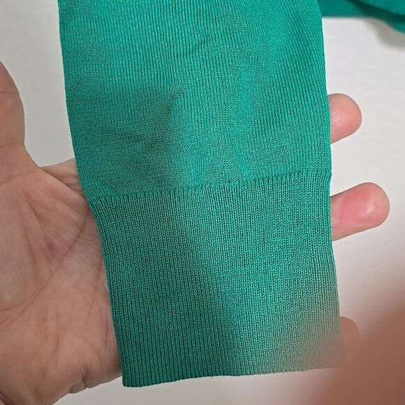 Express Green V-Neck Women's Sweater Xs - Picture 3 of 8